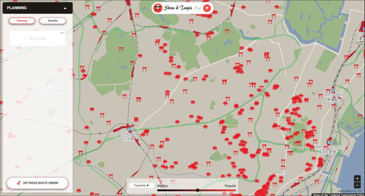 全国のお寺・神社をマップ化した旅行観光に便利なWebサービス 『Shrine & Temple Map』