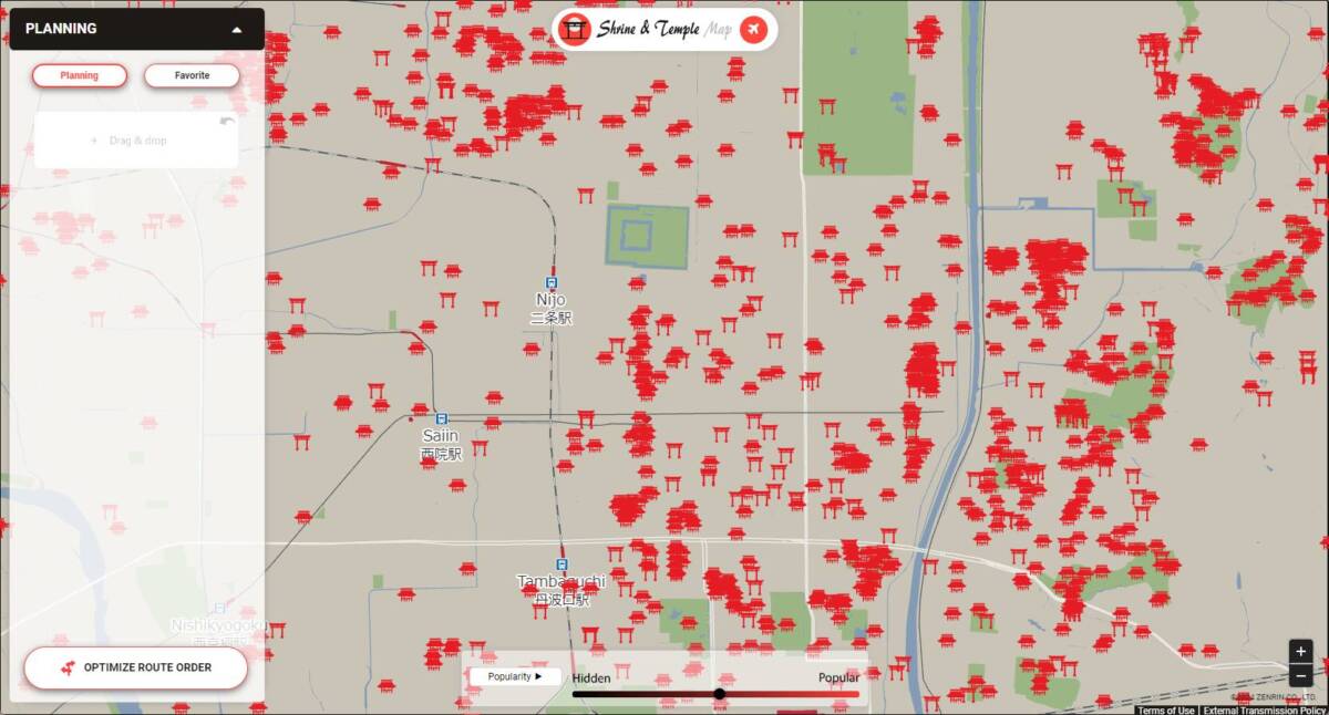 全国のお寺・神社をマップ化した旅行観光に便利なWebサービス 『Shrine & Temple Map』