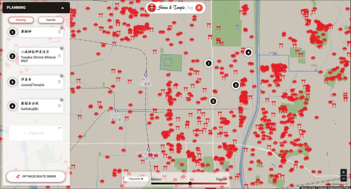 全国のお寺・神社をマップ化した旅行観光に便利なWebサービス 『Shrine & Temple Map』