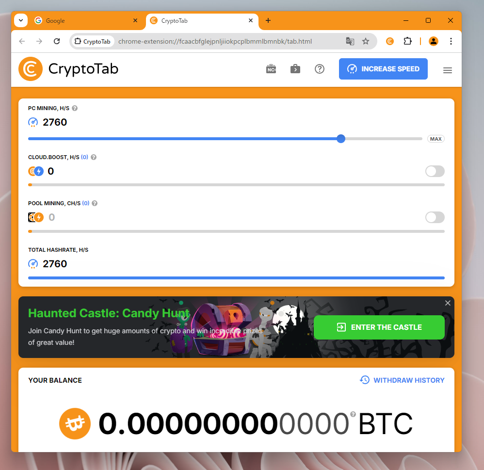 BitCoinをマイニングしながら稼げるChromeベースのWebブラウザ 『CryptoTab』