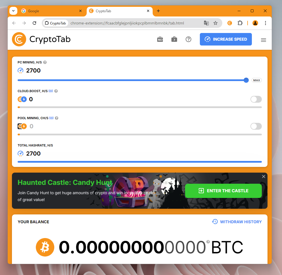 BitCoinをマイニングしながら稼げるChromeベースのWebブラウザ 『CryptoTab』