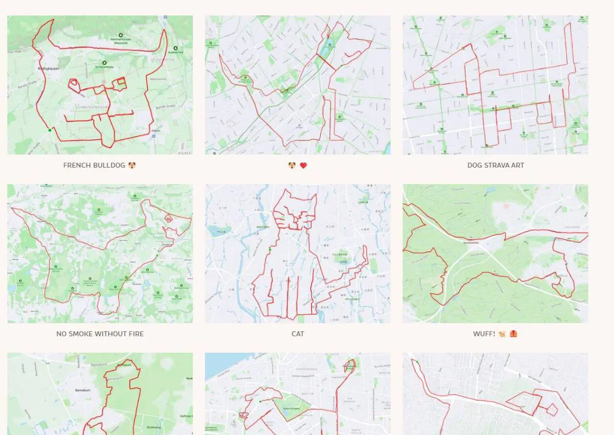 ワークアウトで描いたGPS軌跡アートを見れる楽しいWebサービス『strav.art』