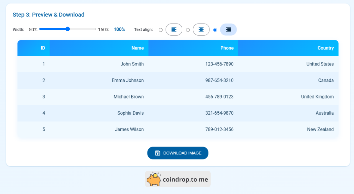 CSVなどデータを美しいテーブルに仕上げて画像保存できるWebサービス 『CSV to Table Image』