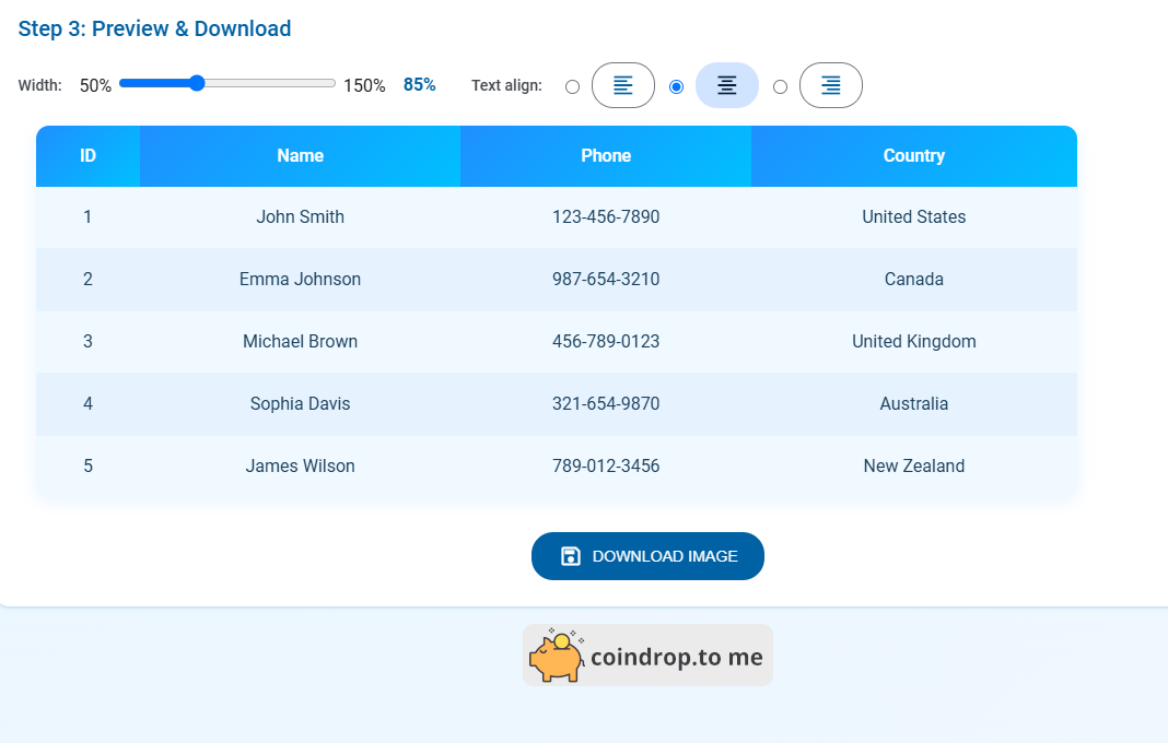 CSVなどデータを美しいテーブルに仕上げて画像保存できるWebサービス 『CSV to Table Image』