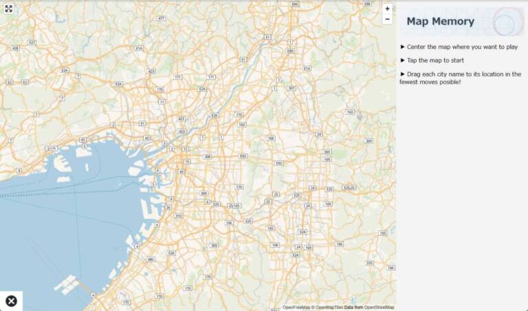 どこでも地図クイズになる地理を試されるWebゲーム 『Map Memory』 - PCあれこれ探索