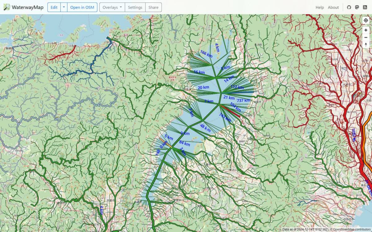 世界中の河川を可視化したスゴイマップ 『WaterwayMap.org』