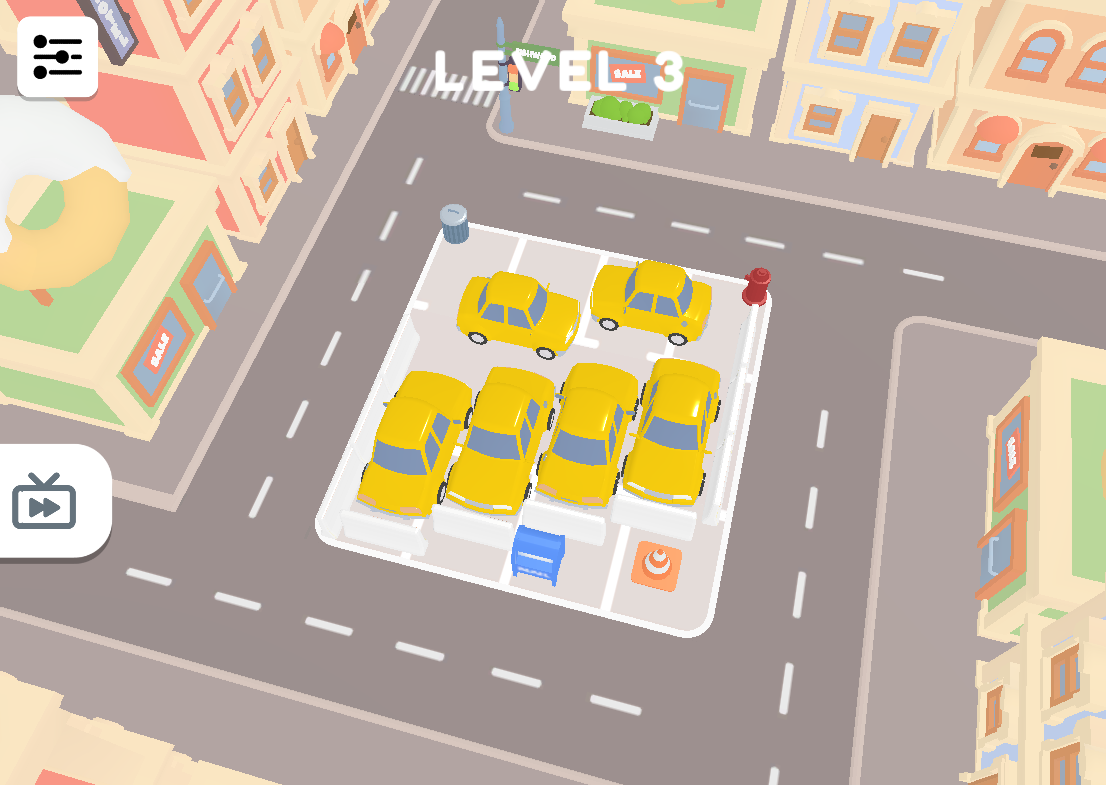 広告で見かけるパズルゲーム!! 駐車場から車を出していくゲームが遊べるWebゲーム 『Car Parking Jam 3D』