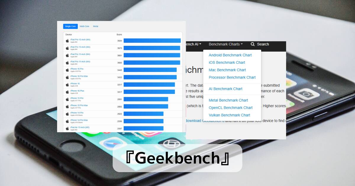 スマホの買い替えに困ったらベンチスコアで選べるWebサービス 『Geekbench』