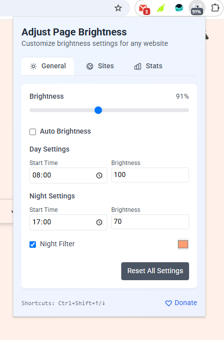 時間帯やサイト毎で明るさを調整、ナイトモードで目に優しいChrome拡張機能 『Adjust Page Brightness』