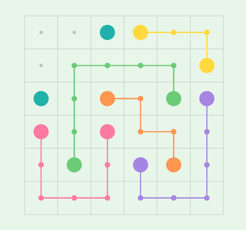 マスの中で線を繋いでいく思わずハマるパズルゲーム 『Flow Free Game』