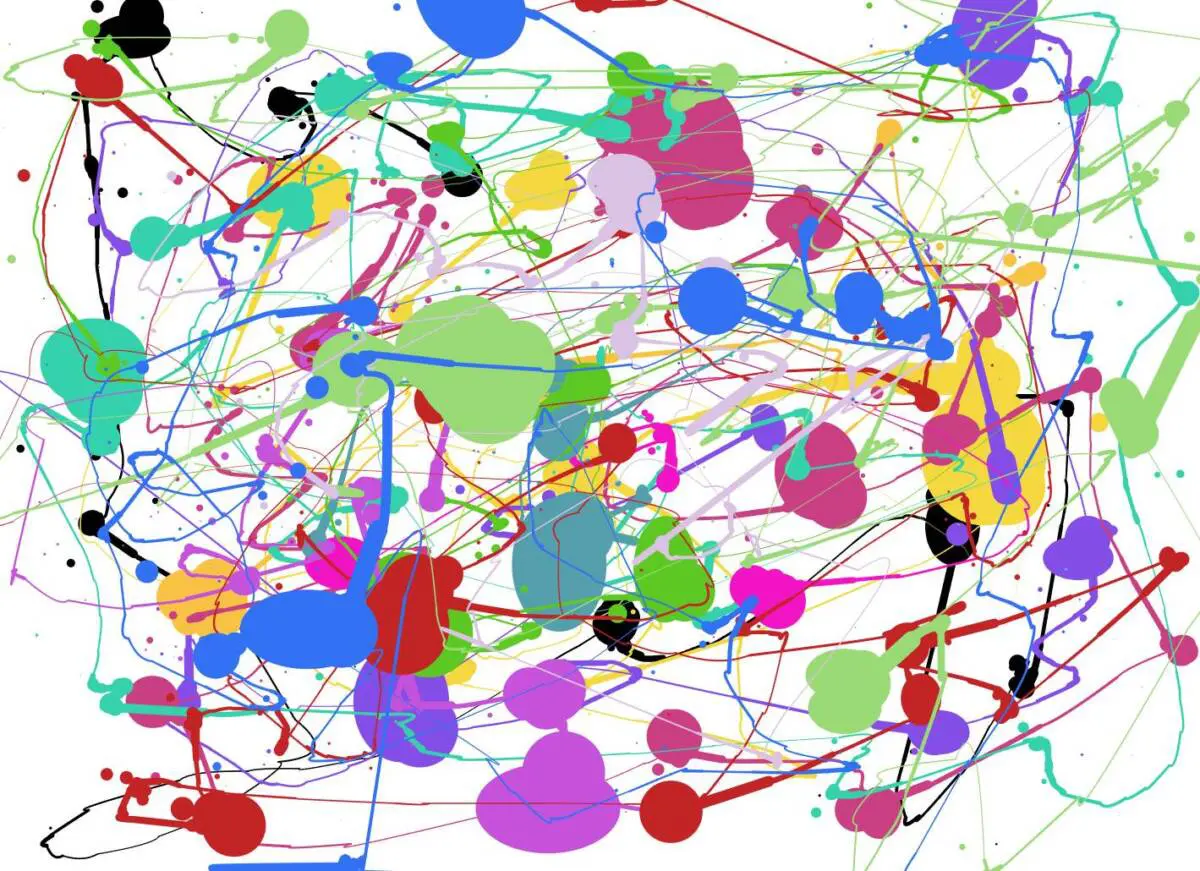 画家「ジャクソン・ポロック」のような絵画をマウスで作れるWebサービス 『Jackson Pollock』