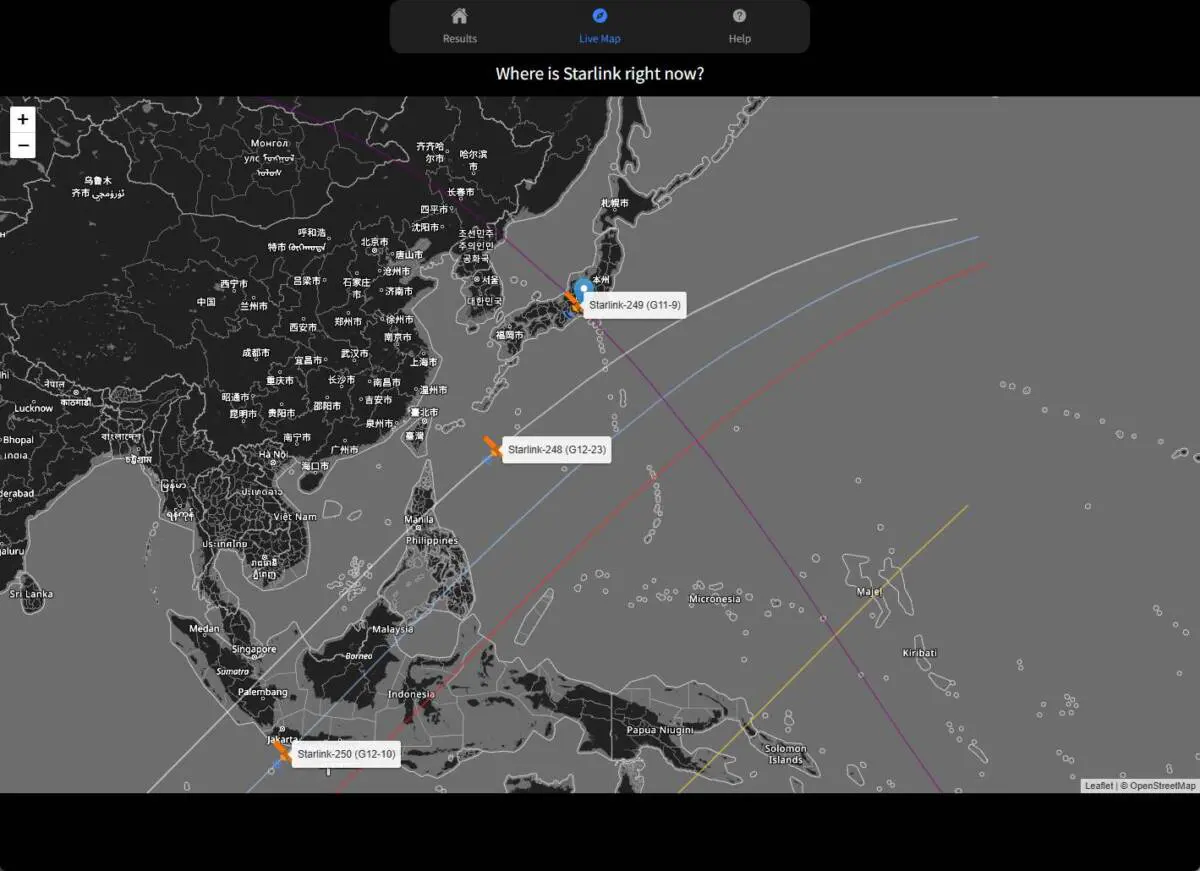 スターリンク衛星を観測したい!! リアルタイムな位置が分かるWebサービス 『SpaceX Starlink Satellites Tracker』
