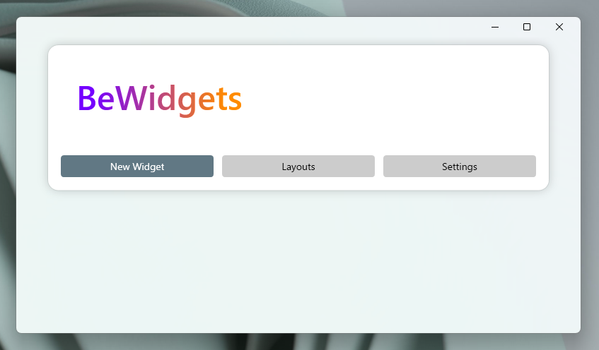 簡単で使いやすいデスクトップにウィジェット表示できるアプリ 『BeWidgets』