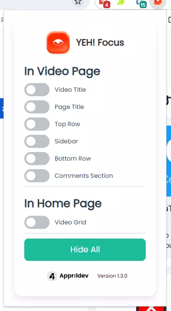 YouTube画面をスッキリできる要素単位で非表示にできるChrome拡張機能 『YouTube Element Hider』