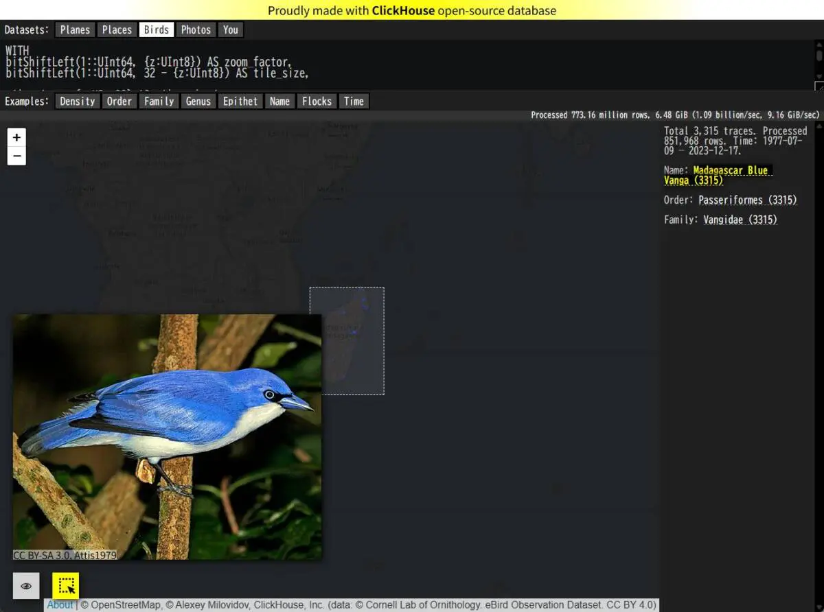世界中の野鳥が見れる15億件もの膨大なデータが閲覧可能なWebサービス 『ADS-B Massive Visualizer』