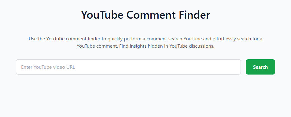 YouTube動画のコメントを簡単に検索できるWebサービス 『Free YouTube Comment Finder』