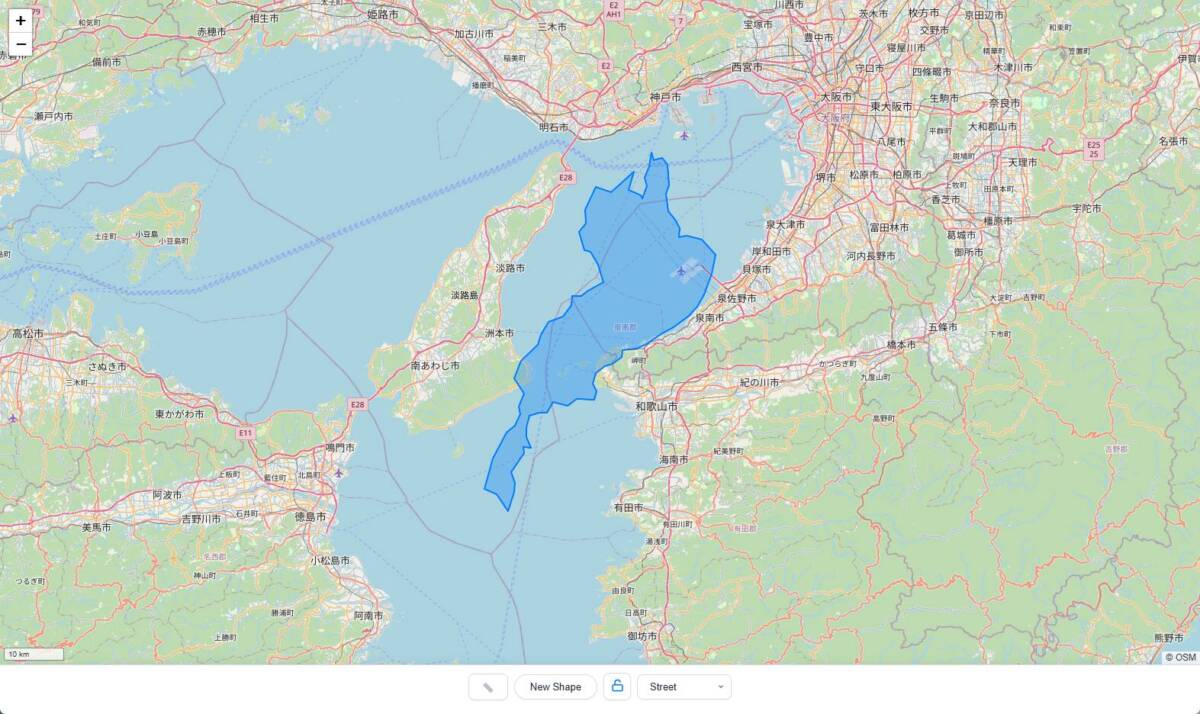 マップに描いて大きさを比較できるWebサービス 『GeoSize Compare Pro』