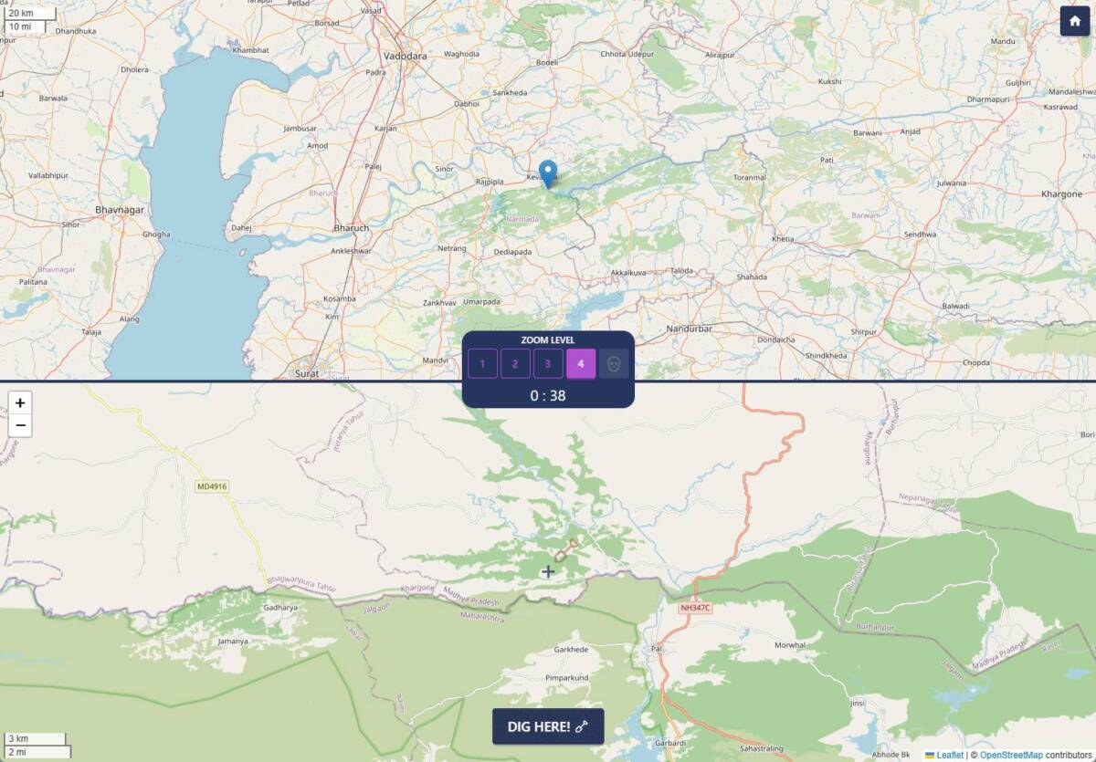 地図上で宝探しが楽しめるGeoGuessrみたいなWebゲーム 『Treasure Guessr』