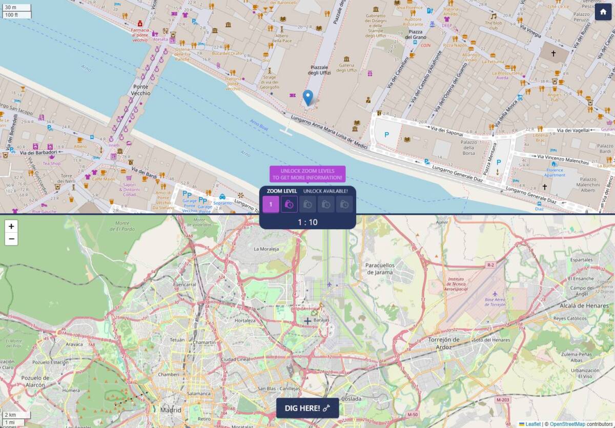 地図上で宝探しが楽しめるGeoGuessrみたいなWebゲーム 『Treasure Guessr』