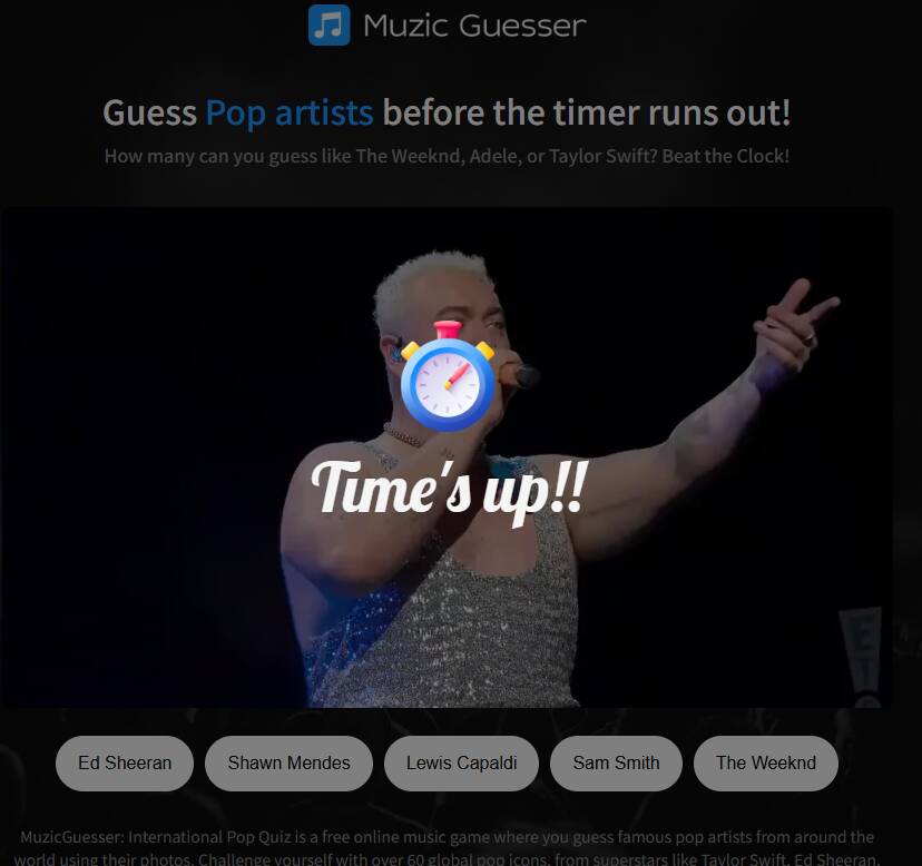 写真からミュージシャンを選ぶGeoGuessrみたいなゲーム 『MuzicGuesser』