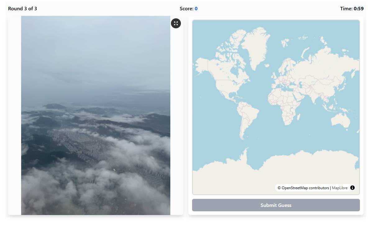 飛行機の窓からの景色で場所を当てるGeoGuessrみたいなゲーム 『Window Seat』
