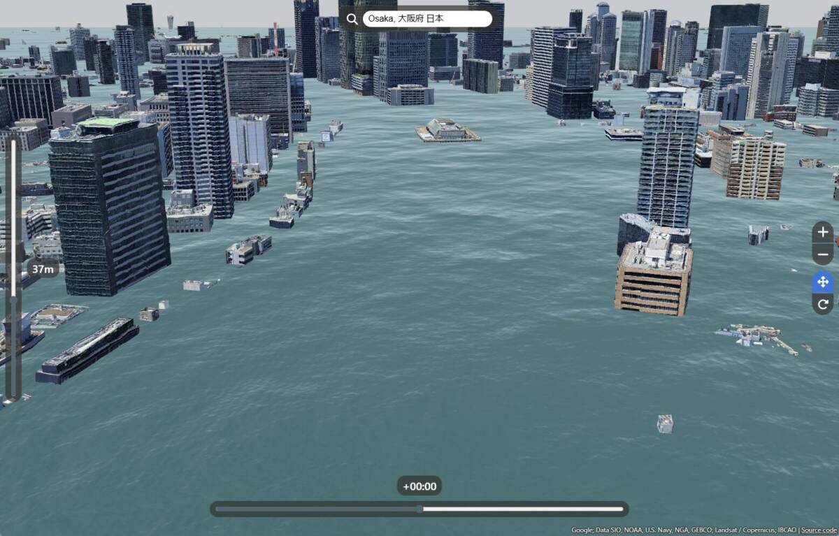 リアル過ぎて怖い!! 海面上昇すると街がどうなるのかを見れるWebサービス 『Sea Level Rise 3D Map』
