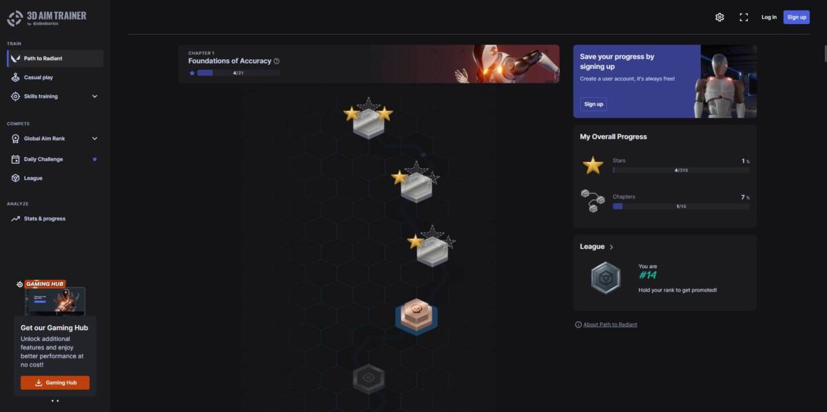 無料でブラウザだけで始められるFPS用のエイム練習サービス『3D AIM TRAINER』