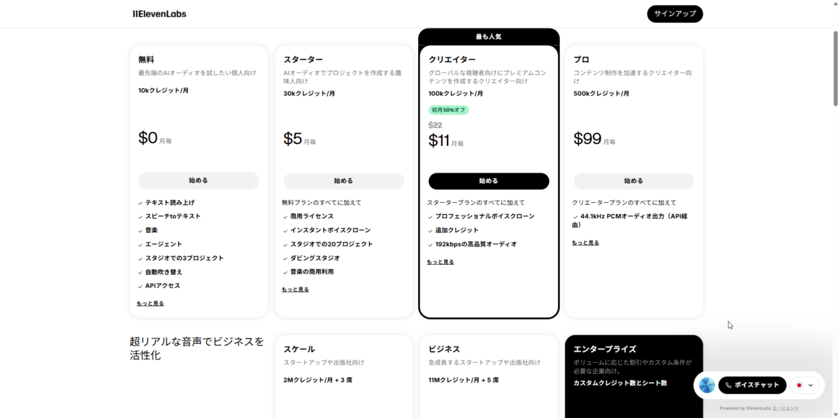 スゴイ音声AIツールが無料で試せるWebサービス『ElevenLabs』