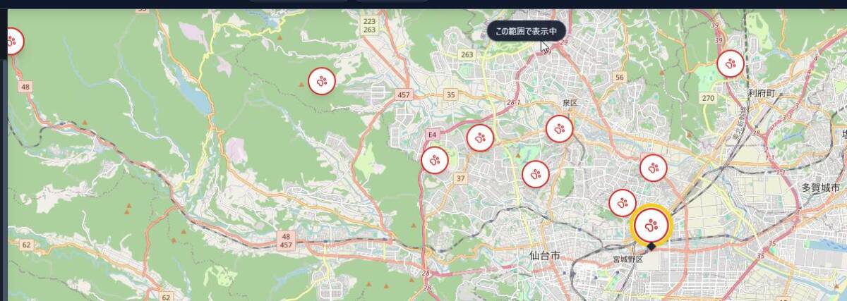 全国のクマ目撃・出没の正確な位置を地図表示する『FastBear』
