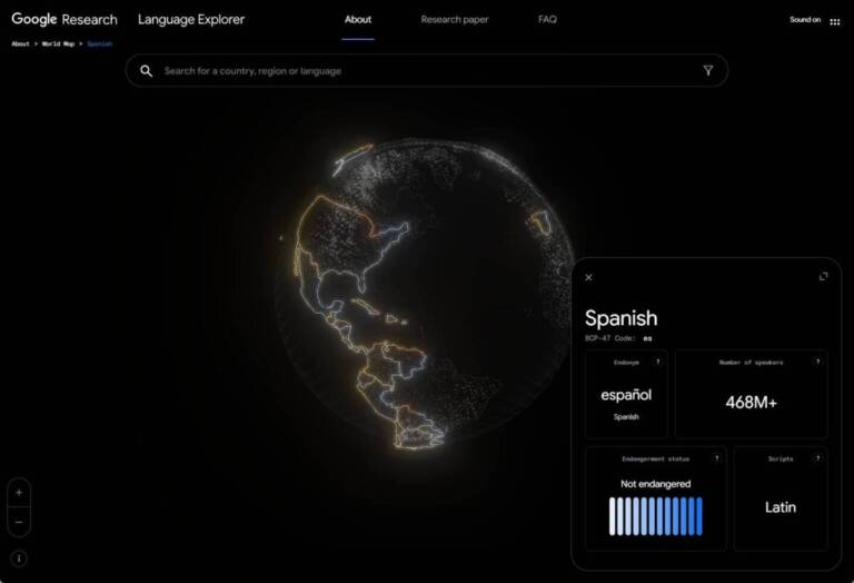 世界の言語・公用語をインタラクティブな地図で調べられる無料Webサービス『Language Explorer』 - PCあれこれ探索