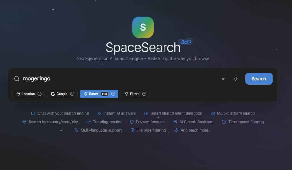 次世代AI検索エンジンで検索エンジンやSNSから検索可能な『SpaceSearch』