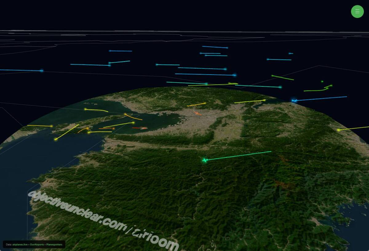 自分の街に飛んでいる飛行機を3Dマップで見れるWebサービス 『Air Loom』