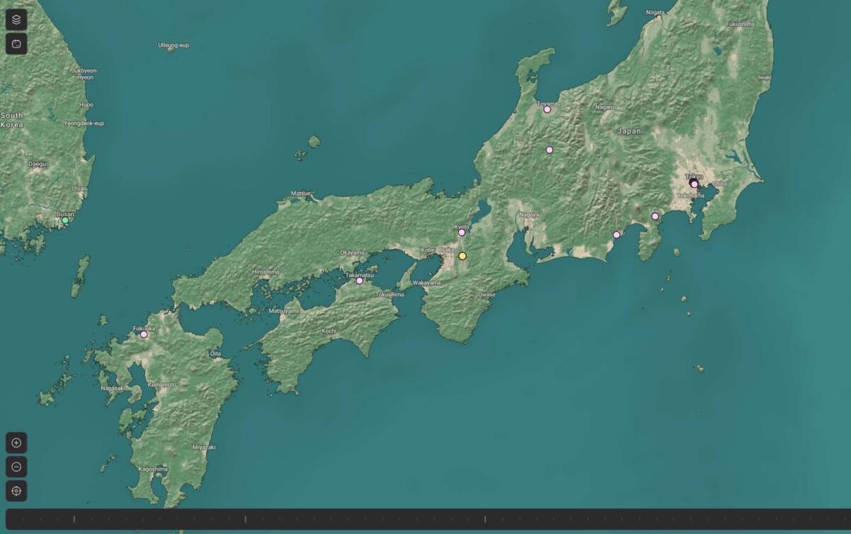 紀元前4000年から現代までを地図上で学べるWebサービス『Globe of History』