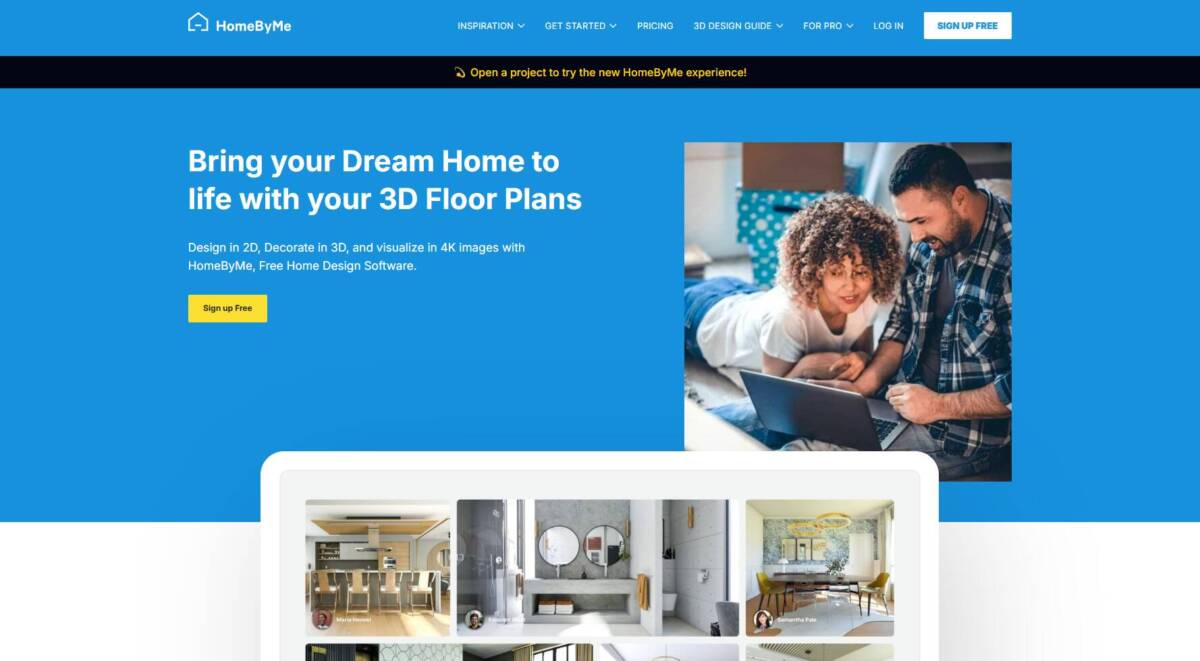 部屋の間取りを設計し可視化できるインテリアデザインWebサービス『HomeByMe』